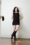 BASERANGE suspender skirt DRRTS-RB-SP24 black